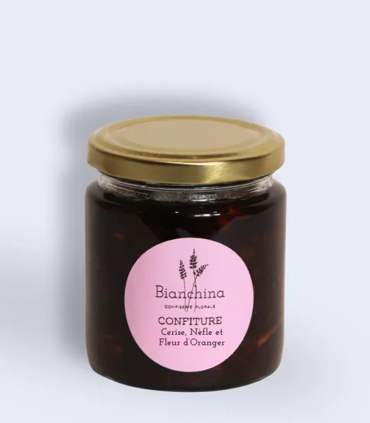 Confiture de Cerise, Nèfle et Hydrolat de Fleur d'Oranger